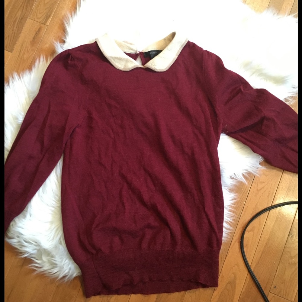 Red Peter Pan collar sweater